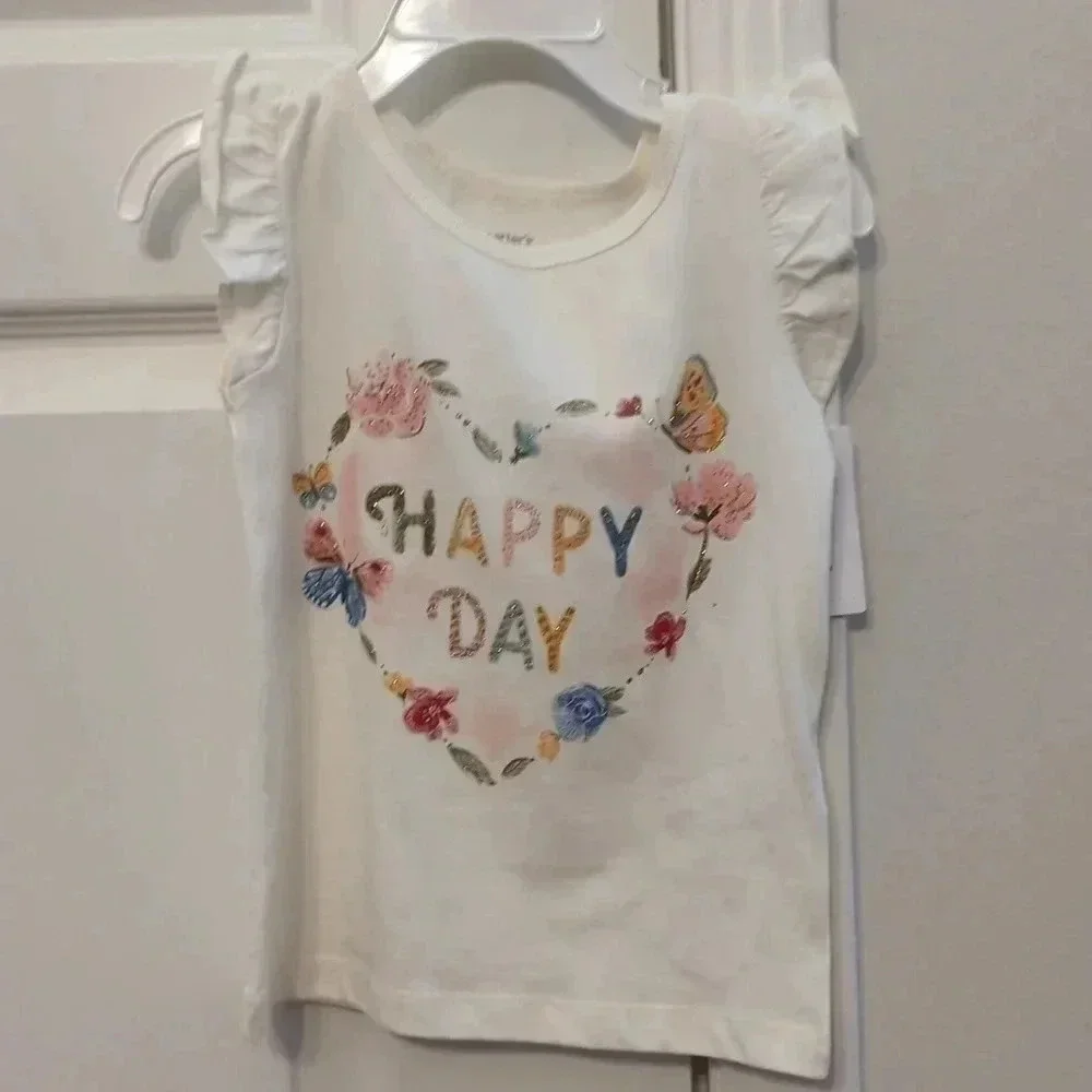 Toddler Girl Carter's Happy Day Flutter Tee